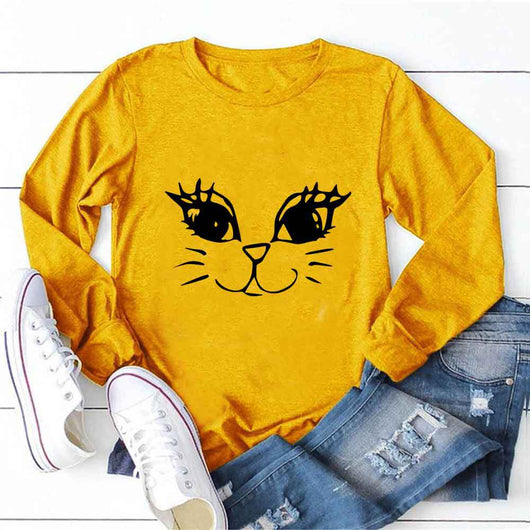 Blusa Mujer Estampado Gato Sonriente - Moda Internacional - Image 10