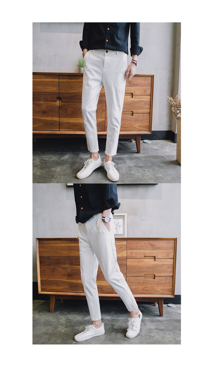 Pantalones Slim Rectos Versátiles de Moda para Hombre - Image 10