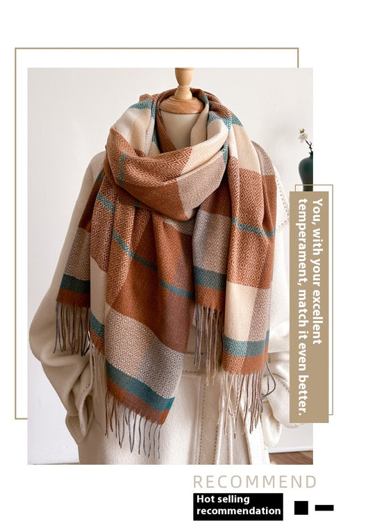 Bufanda Unisex Otoño Invierno con Borlas - Versátil para Cualquier Estilo - Image 44
