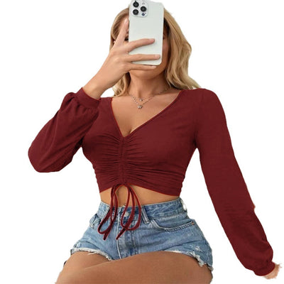 Top Corto Ajustable de Color Liso para Mujer - Image 5
