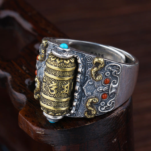 Anillo Giratorio Personalizado Ajustable Retro - Image 6