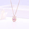 Smart Crown Necklace Female Beating Heart Pendant Clavicle Chain Rose Dorado Rosado diamonds