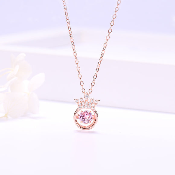 Collar Corazón Latiente Corona Inteligente - Cadena de Clavícula