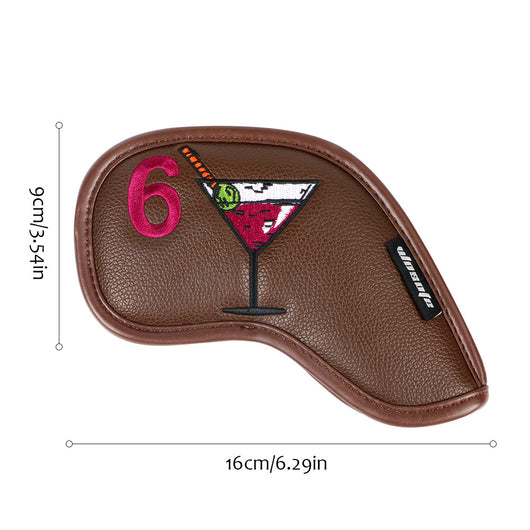 Funda Protectora Premium para Hierros de Golf con Diseño Patrón Vino - Image 19