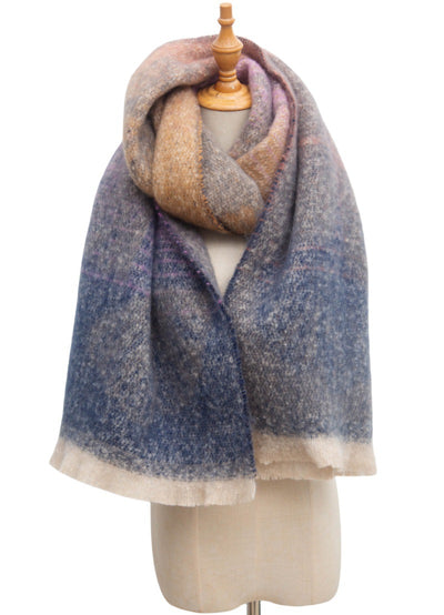 Bufanda Estilo Europeo Jacquard Hoja de Ginkgo - Image 32