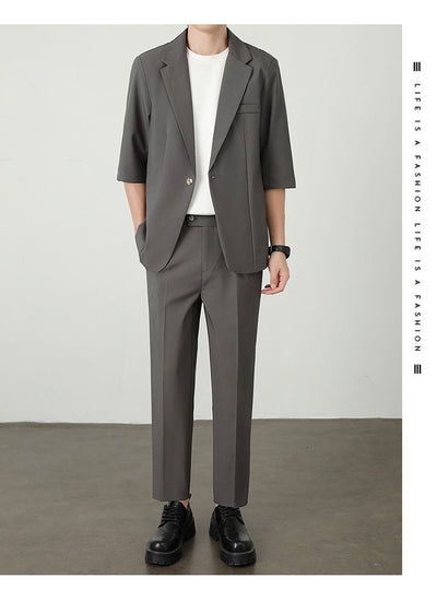 Blazer Casual de Seda de Hielo para Hombre - Ligero y Fresco para Verano - Image 10