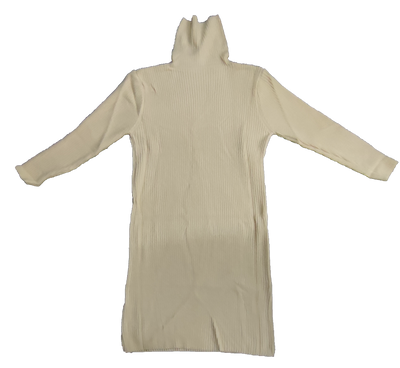 Vestido Suéter Largo Cuello Alto Holgado Hasta la Rodilla para Mujer - Image 13