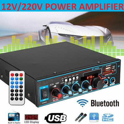 Amplificador Bluetooth Dual Función para Auto y Hogar con Grabación - Image 2