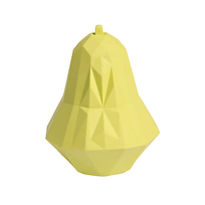 Lime green bell-shaped dog toy with a faceted, geometric surface for teeth cleaning. - Image 8