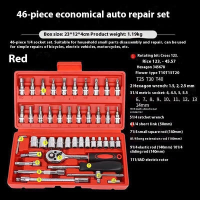 Juego de Llaves de Tubo y Trinquete Profesional para Reparaciones - Image 3