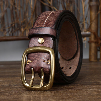 Cinturón de Cuero Genuino Coreano Estilo Casual para Jeans - Image 3