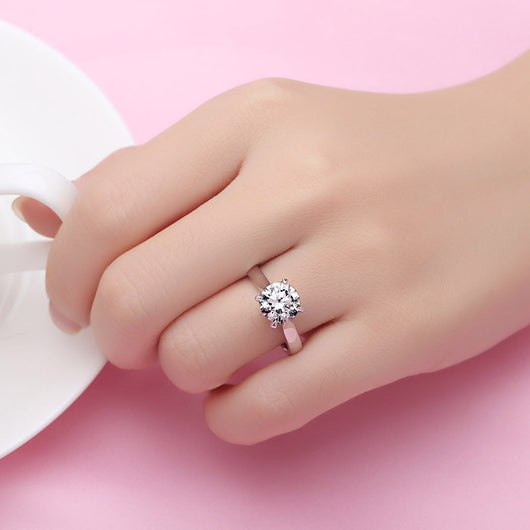 Anillo de Plata Esterlina con Diamante para Mujer - Image 8