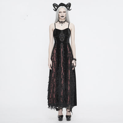Vestido Gótico Vintage con Tirante Único para Mujer