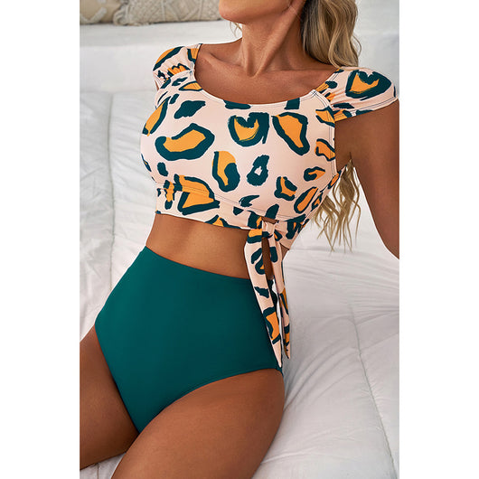 Bikini Cintura Alta con Corte Dividido para Mujer - Image 3