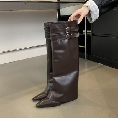 Botas de Moda Temperament Wild con Caña - Image 30