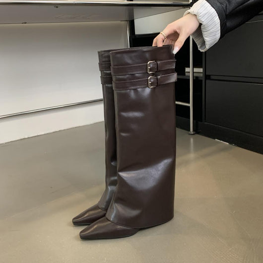 Botas de Moda Temperament Wild con Caña - Image 30