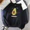 Sudadera con Capucha Estampado Aguacate Mamá e Hijo - Moda Suelta para Mujer