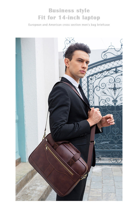 Maletín Ejecutivo de Cuero Genuino para Hombre - Image 6