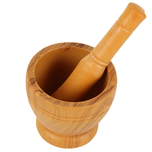 Mortero Manual de Ajo con Diseño de Madera - Herramienta de Cocina Profesional