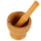 Mortero Manual de Ajo con Diseño de Madera - Herramienta de Cocina Profesional