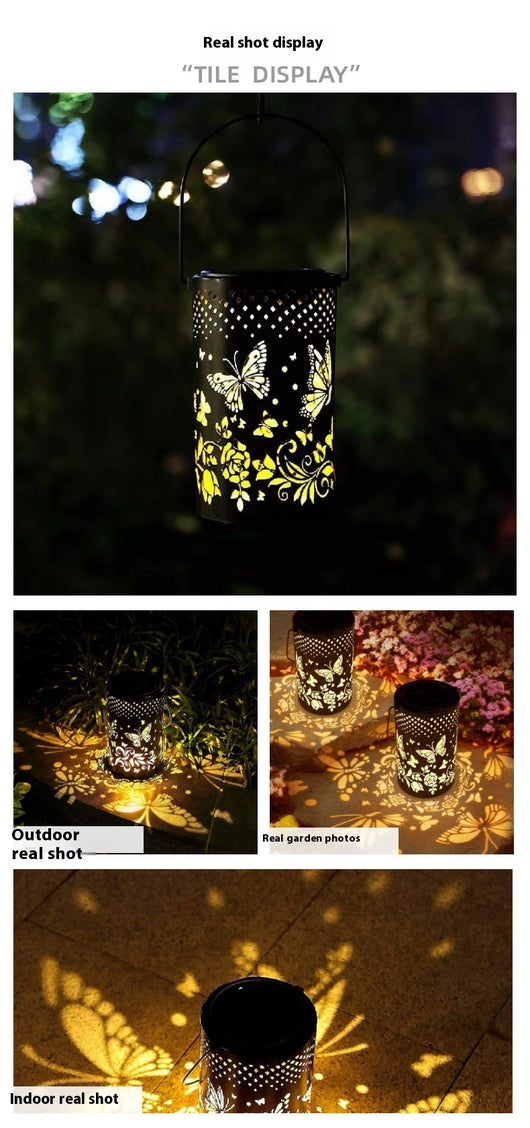 Lámpara Solar Mariposa Decorativa con Proyección de Luz para Jardín - Image 7