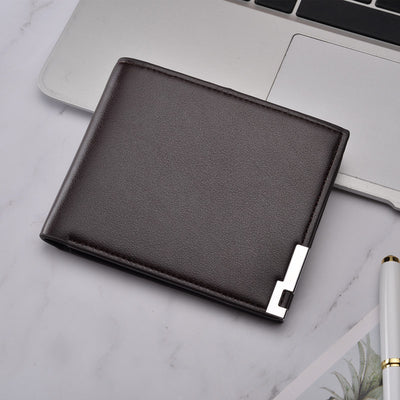 Billetera de Cuero PU para Hombre - Doble Pliegue Multifunción Compacta - Image 10