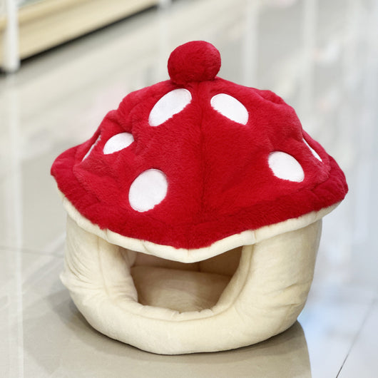 Cama Acogedor para Gatos con Diseño de Hongos Peluche - Image 11