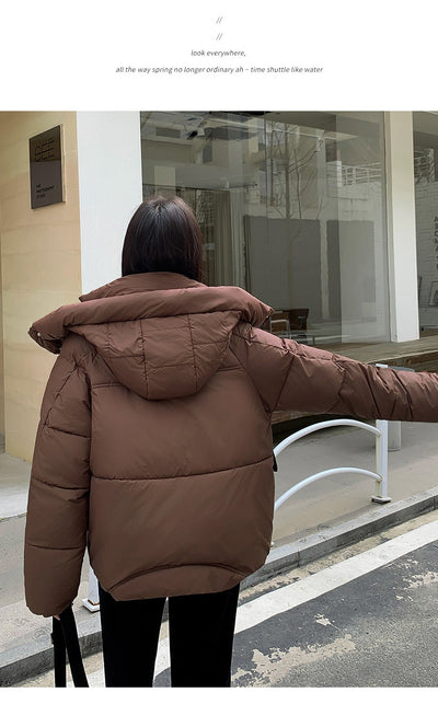Chaqueta Acolchada de Plumas para Mujer con Capucha - Corta y Elegante - Image 24