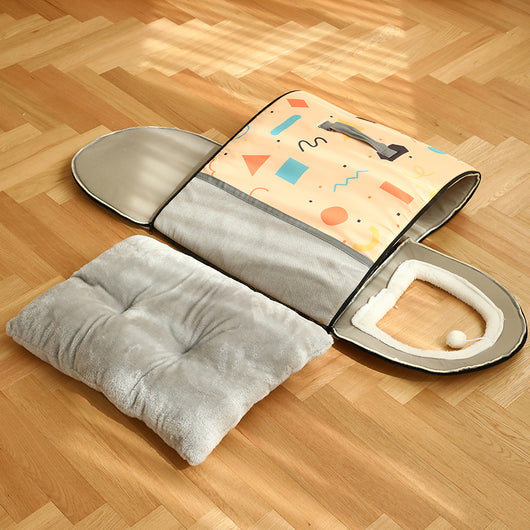 Casa Cama para Mascotas Desmontable con Patrón Geométrico Bicolor - Image 3
