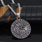 Collar Colgante Cabeza de Lobo Viking con Runas Nórdicas para Hombre