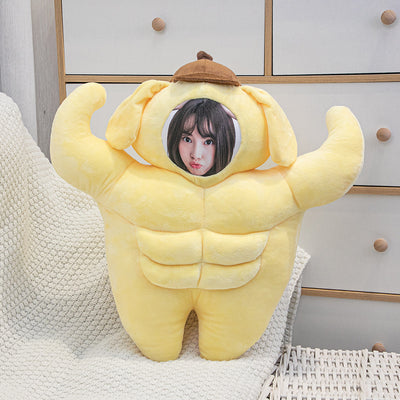 Almohada Divertida Personalizada con Foto - Perro Musculoso Abdominales - Image 13