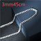 S925 Sterling Silver Plated Simple Trendy Men's Curb Necklace Domineering Cuban Clavicle Chain 3mm 45cm 925 Silver Plated