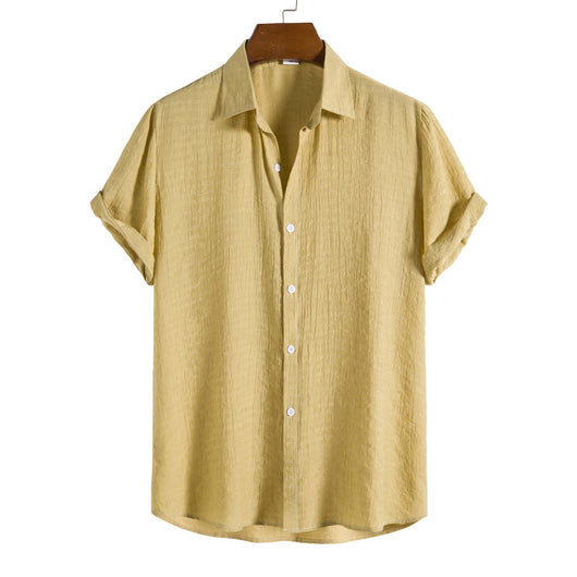 Camisa Manga Corta Cuadros Oscuros para Hombre - Image 10