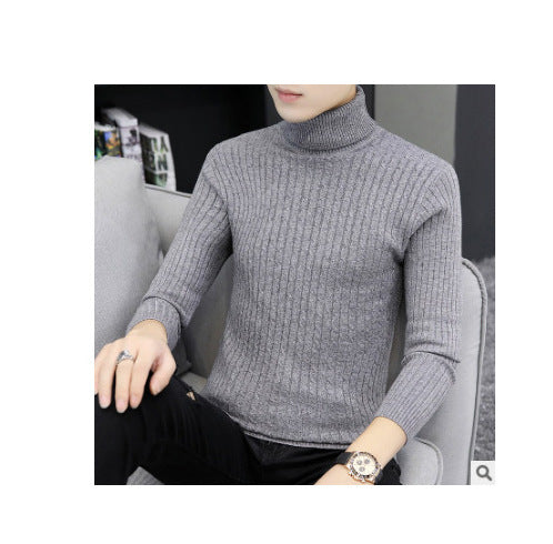 Suéter Cuello Alto Trenzado Hombre - Diseño Liso y Versátil - Image 11