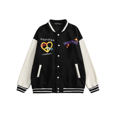 Chaqueta Deportiva Estilo Béisbol Mujer Suelta Fleece Urbana - Image 5
