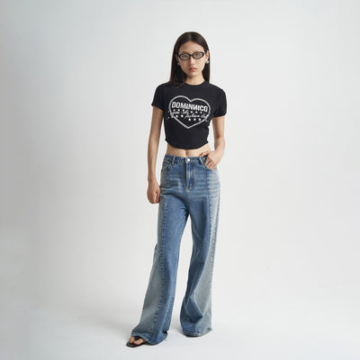 Jeans Azul Lavado Corte Holgado para Mujer - Image 3