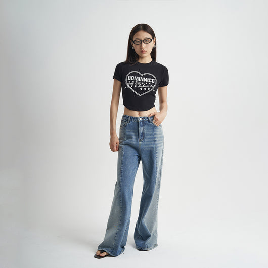 Jeans Azul Lavado Corte Holgado para Mujer - Image 3