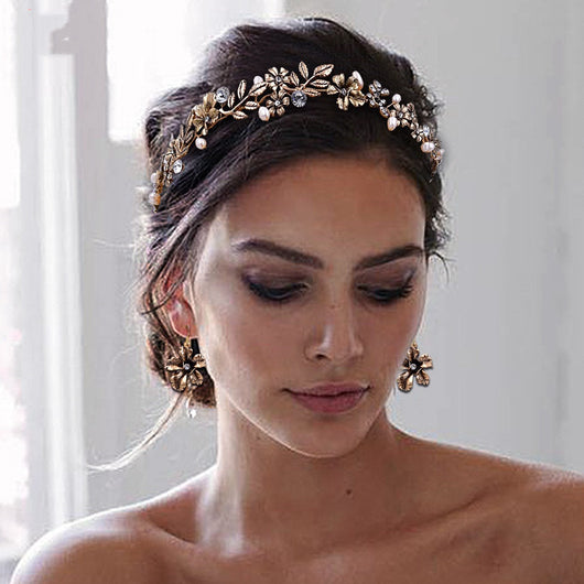 Banda para Cabello con Perlas de Agua Dulce y Diseño de Hoja - Image 7