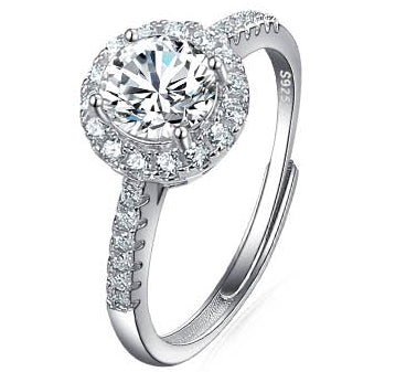 Anillo de Diamante Moissanita Platino D Color 1 Quilate Ajustable - Image 27