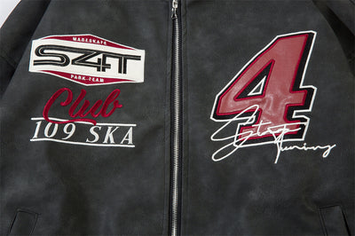 Chaqueta Béisbol Estilo Europeo Americana con Bordado y Cuero PU - Image 18