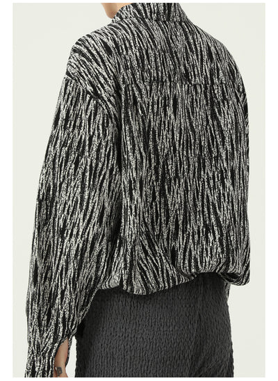 Camisa Suelta Coreana a Rayas para Hombre - Image 14