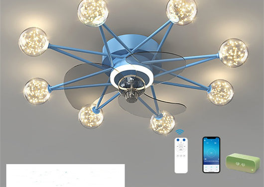 Ventilador de Techo Nórdico con Luces LED Estrelladas para Sala y Comedor - Image 12