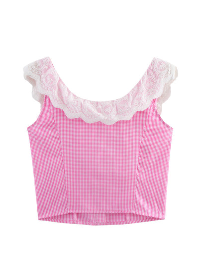 Top Encaje Estilo Americano con Tirantes Ajustables - Image 17