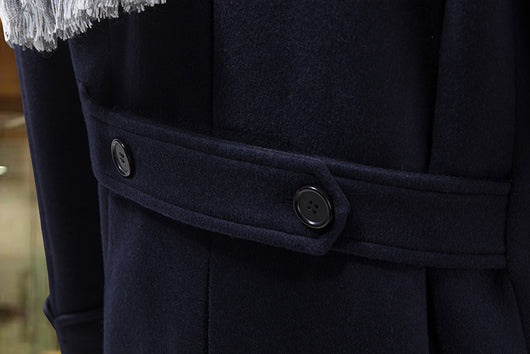 Abrigo de Lana Tipo Gabardina Doble Botonadura Slim Fit para Otoño e Invierno - Image 26