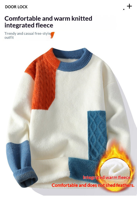 Suéter Casual Pesado Cuello Redondo para Hombre - Image 20