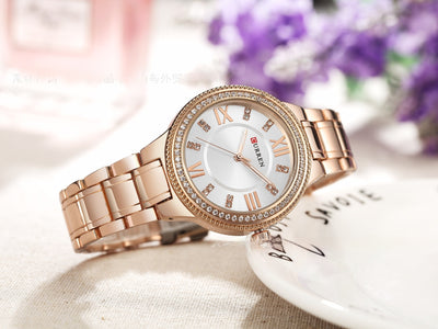 Reloj de Acero Inoxidable para Mujer con Diamantes y Resistencia al Agua - Image 17