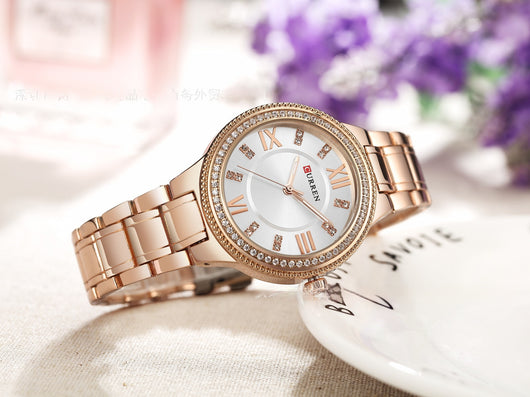 Reloj de Acero Inoxidable para Mujer con Diamantes y Resistencia al Agua - Image 17