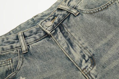 Pantalones Vaqueros de Algodón Desgastado con Estilo Vintage - Image 17