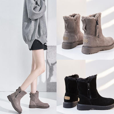 Botas de Nieve Tipo Tubo Medio en Terciopelo - Versátiles para Cualquier Estilo - Image 9