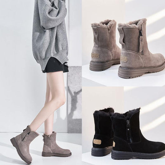 Botas de Nieve Tipo Tubo Medio en Terciopelo - Versátiles para Cualquier Estilo - Image 9
